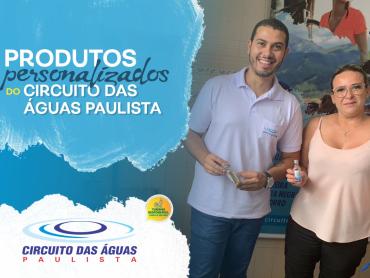 Produtos personalizados do Circuito das Águas Paulista