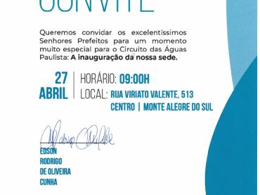Inauguração da sede do Circuito das Águas